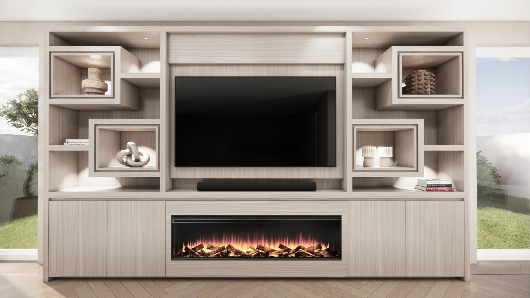TV-meubels met haard